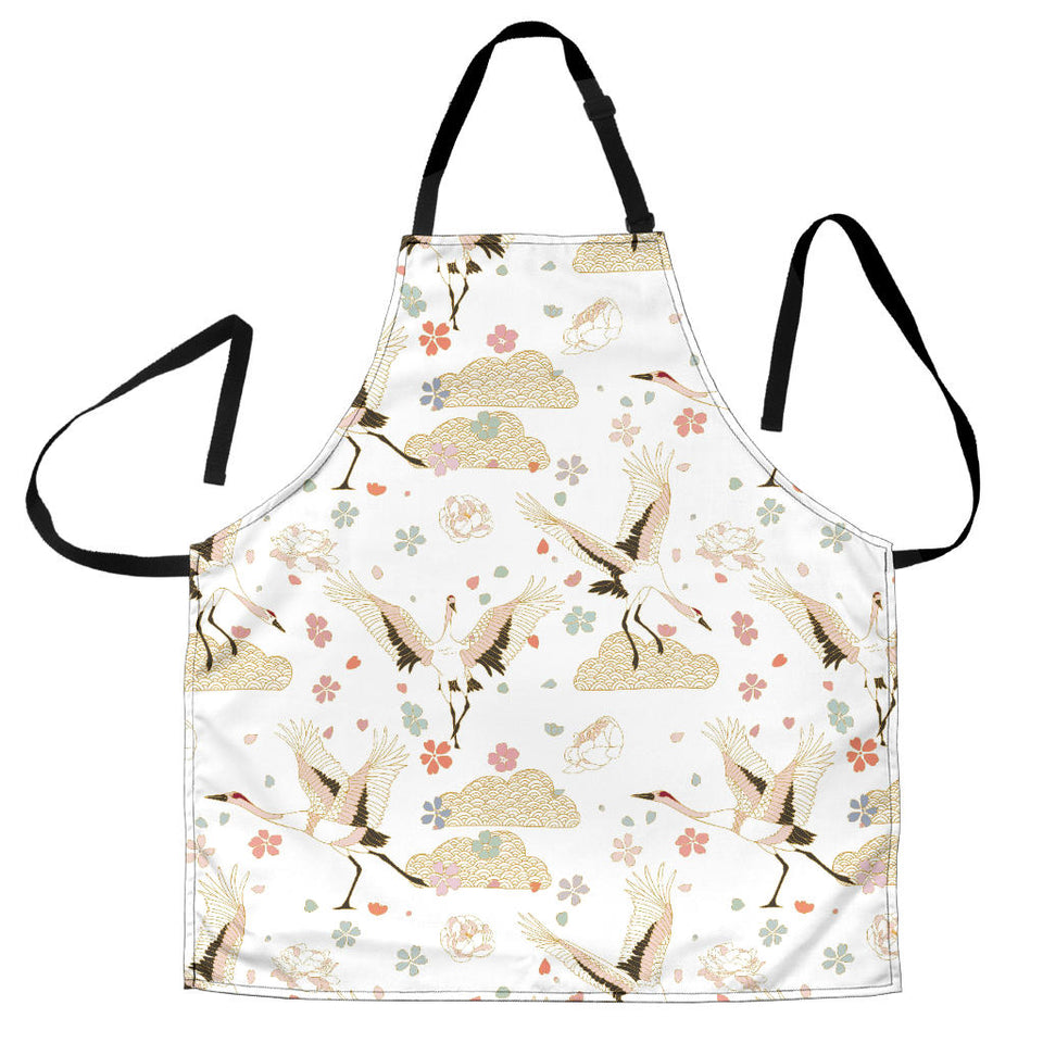 Beautiful Japanese Cranes Pattern Adjustable Apron