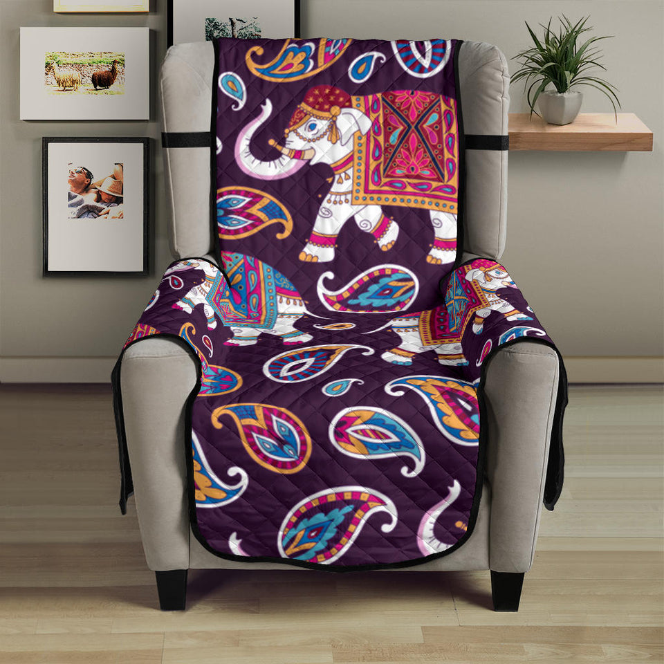 Elephant indian style ornament pattern Chair Cover Protector