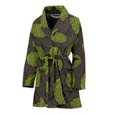 Hop Pattern Black Background Women'S Bathrobe