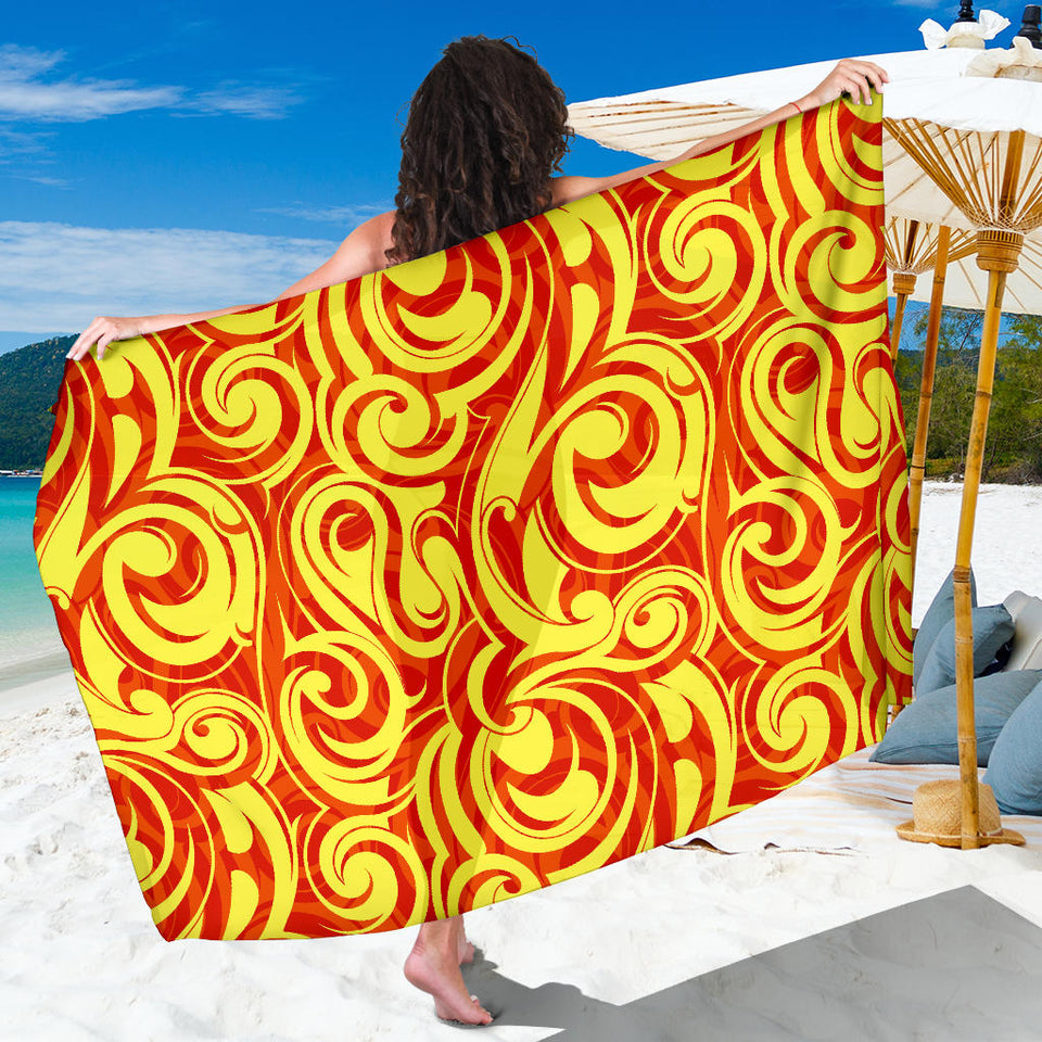 Fire Flame Design Pattern Sarong