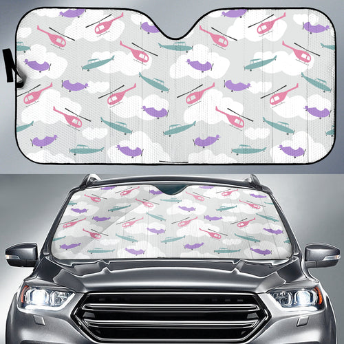 Helicopter Plane Pattern Car Sun Shade