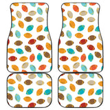 Colorful American Football Ball Pattern Front And Back Car Mats