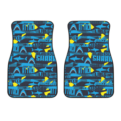 Shark Dangerous Front Car Mats