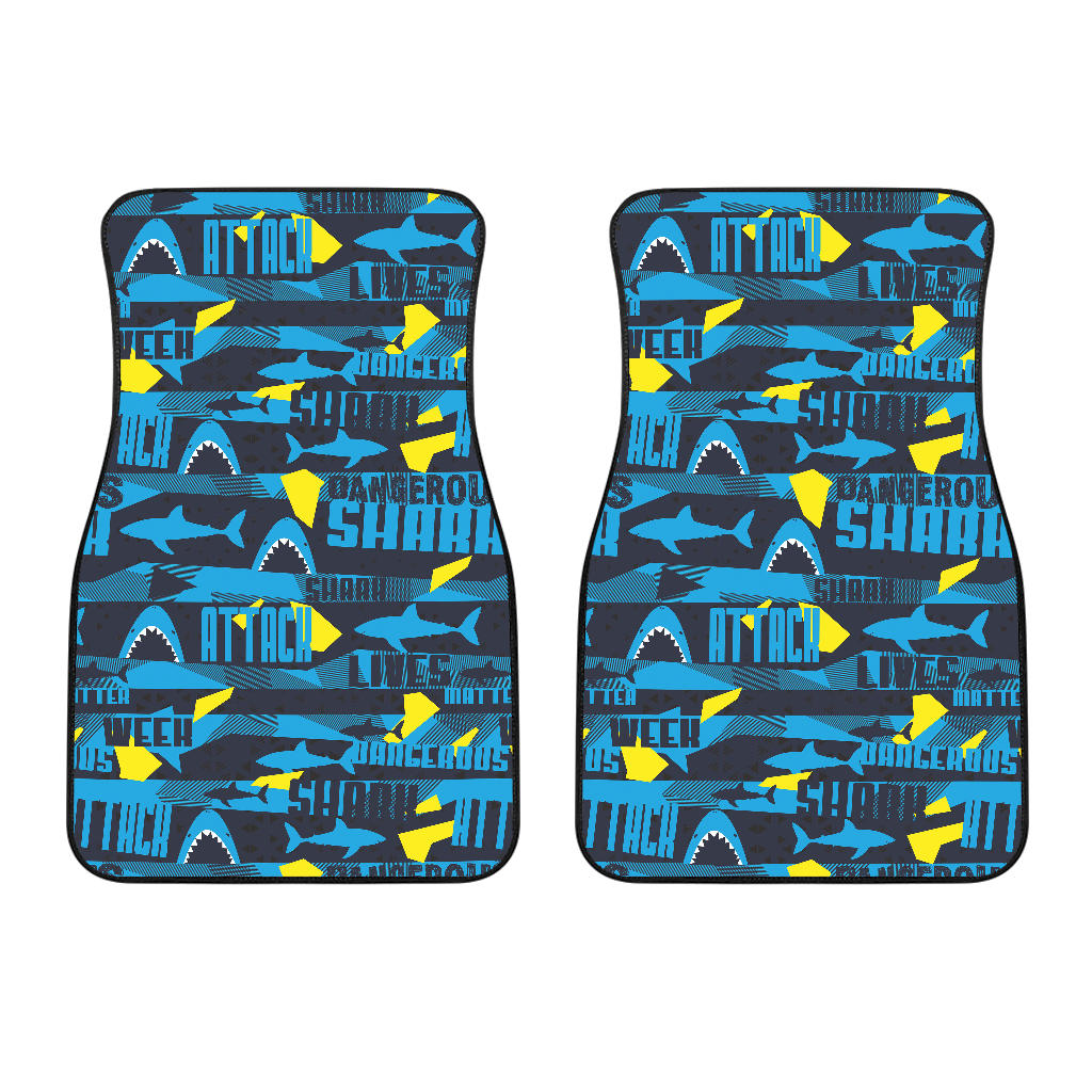 Shark Dangerous Front Car Mats