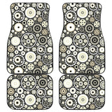Gear Pattern Print Design 02 Front and Back Car Mats