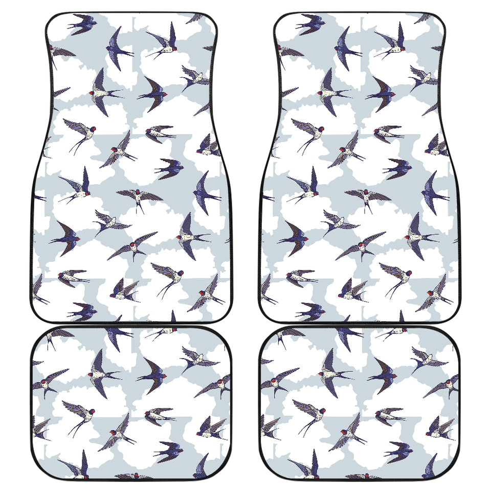 Swallow Pattern Print Design 05 Front and Back Car Mats