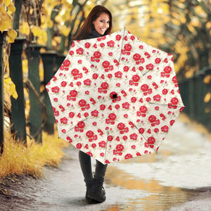 Rose Pattern Print Design 01 Umbrella