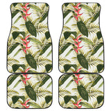 Heliconia Pattern Front And Back Car Mats