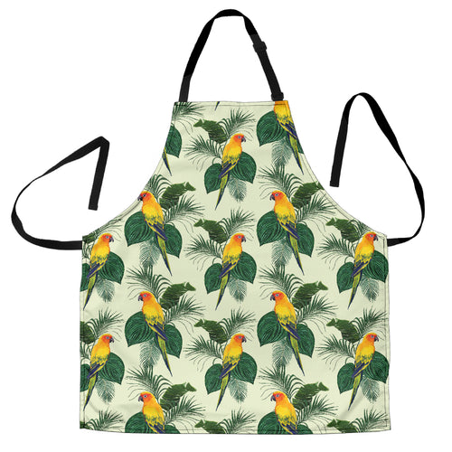 Beautiful Parrot Palm Leaves Pattern Adjustable Apron