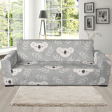 Cute Koala Leaves Pattern Sofa Slipcover