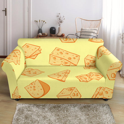 Cheese Design Pattern Loveseat Couch Slipcover