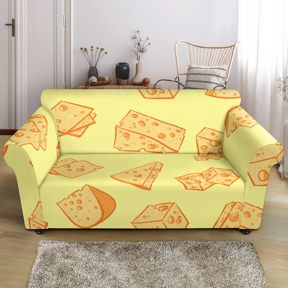 Cheese Design Pattern Loveseat Couch Slipcover