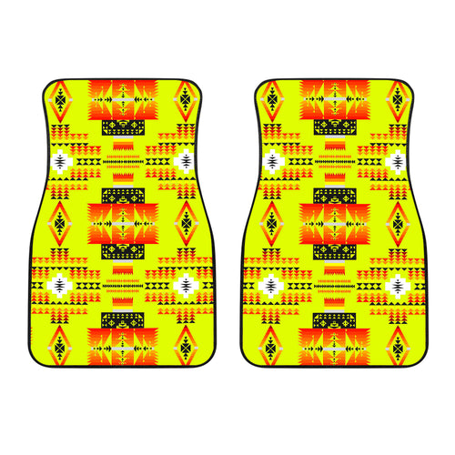 Seven Tribes Yellow Front Car Mats (Set Of 2)