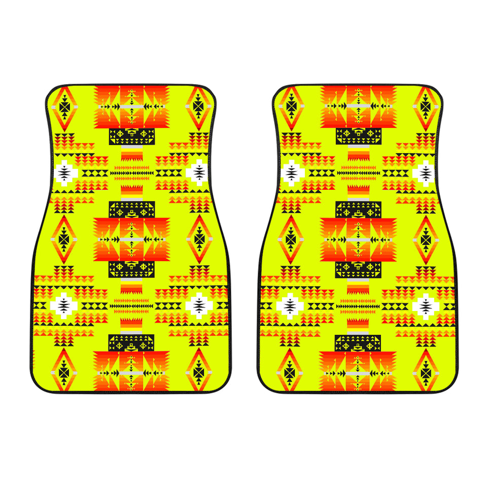 Seven Tribes Yellow Front Car Mats (Set Of 2)