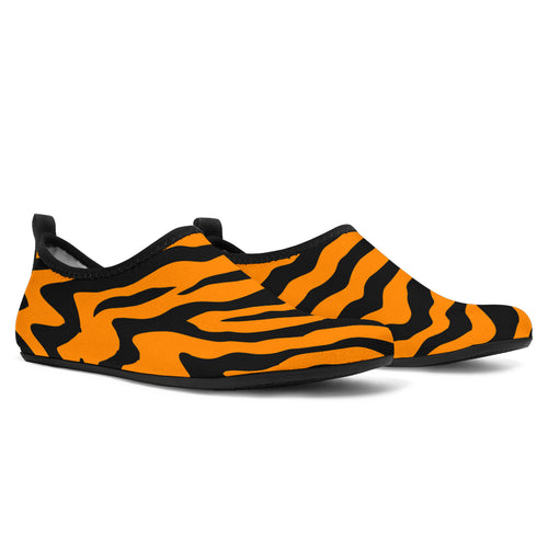 Bengal Tigers Skin Print Pattern Aqua Shoes