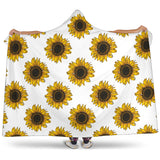 Sunflowers Design Pattern Hooded Blanket