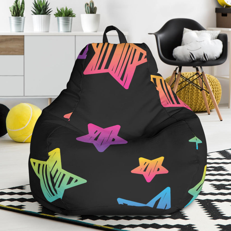 Colorful Star Pattern Bean Bag Cover