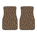 Coffee Bean On Brown Background Front Car Mats