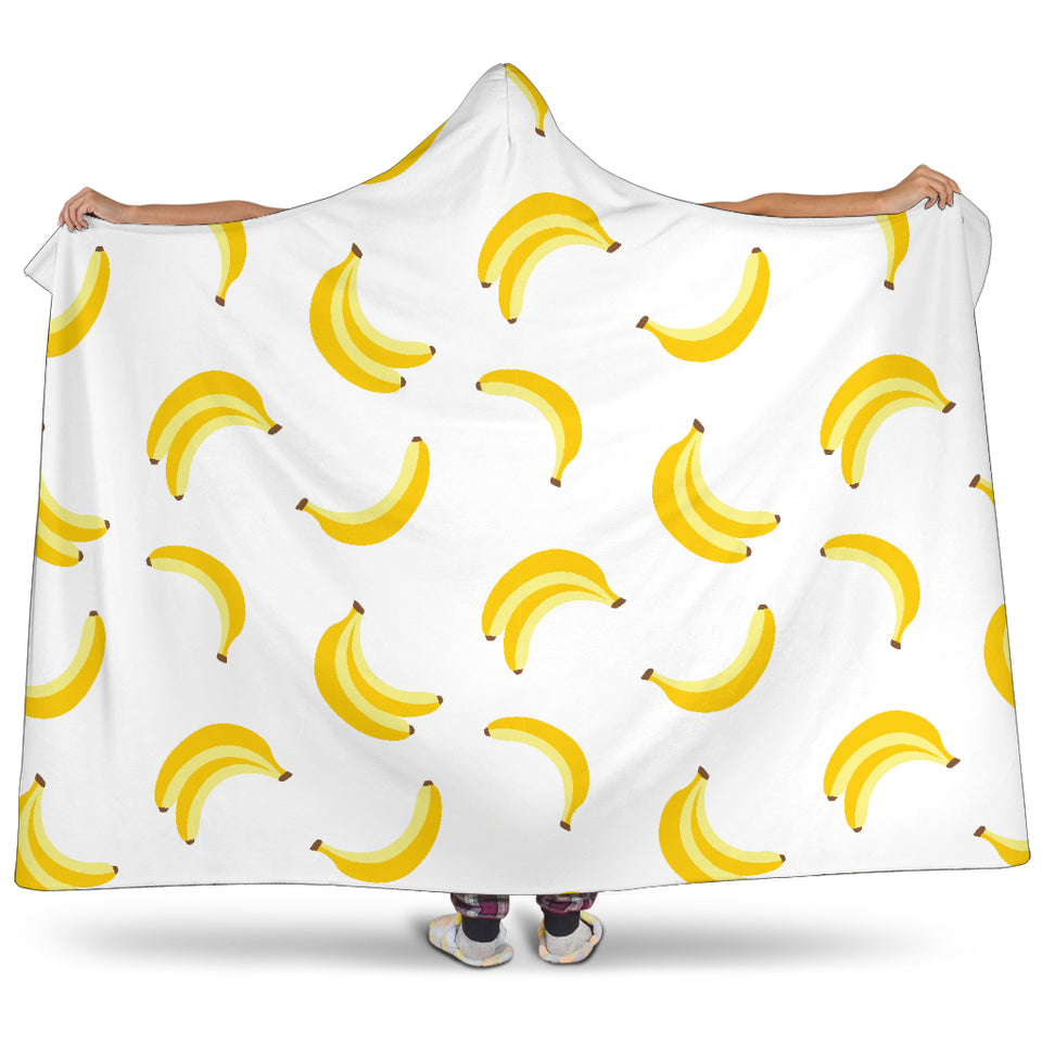 Banana Pattern Hooded Blanket