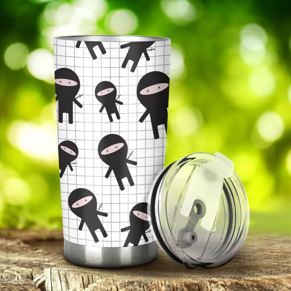 Ninja Pattern Plaid Background Tumbler