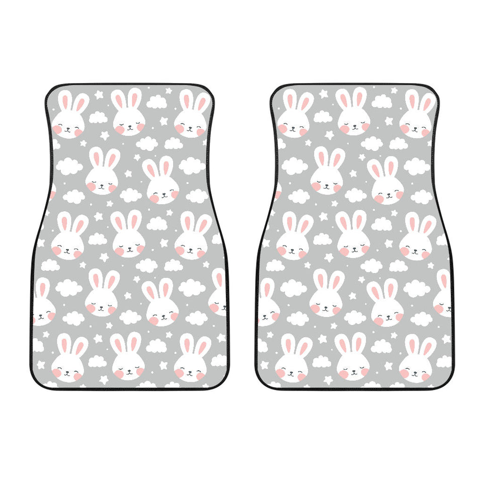 Rabbit Cloud Pattern Front Car Mats