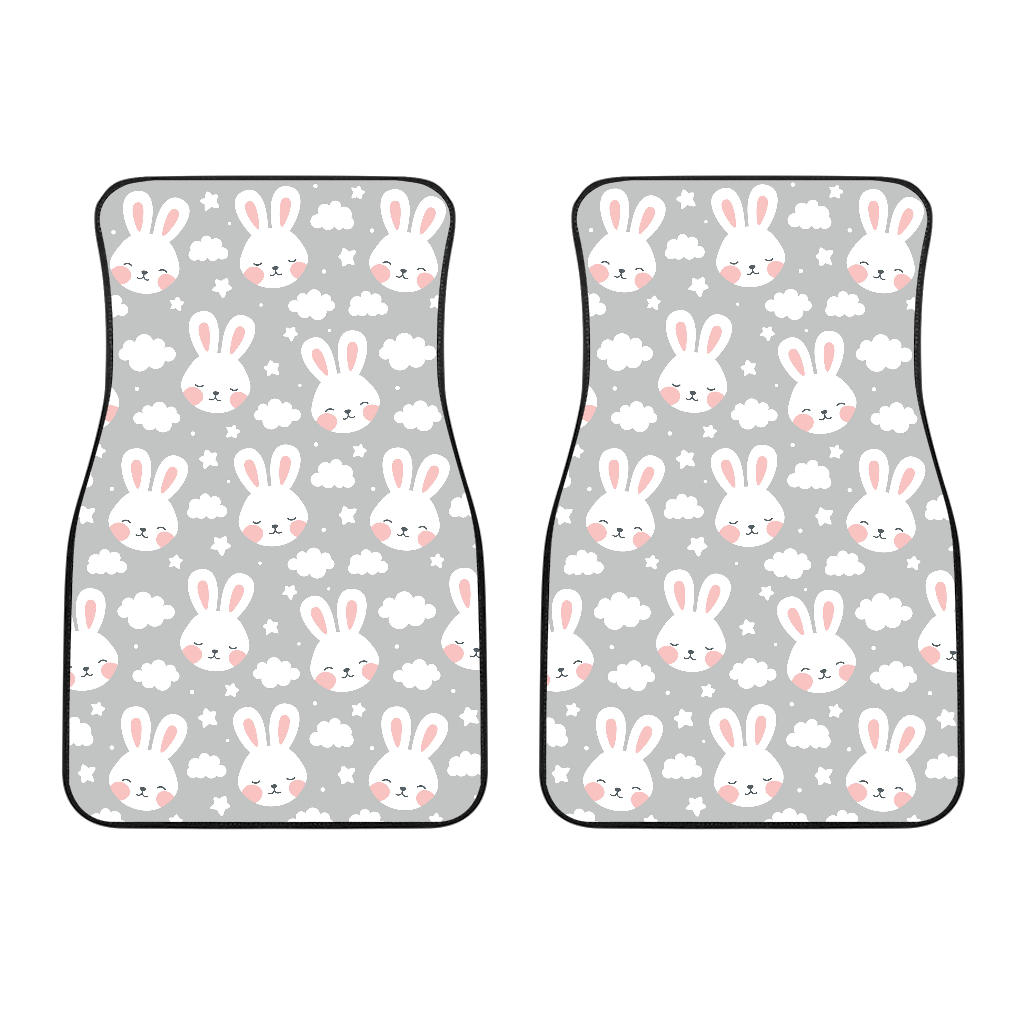 Rabbit Cloud Pattern Front Car Mats