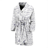 Math Pattern Print Design 03 Men's Bathrobe