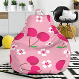 Cherry Flower Pattern Pink Background Bean Bag Cover