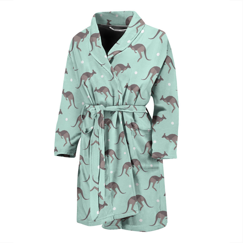Kangaroo Pattern Background Men'S Bathrobe