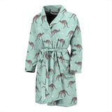 Kangaroo Pattern Background Men'S Bathrobe