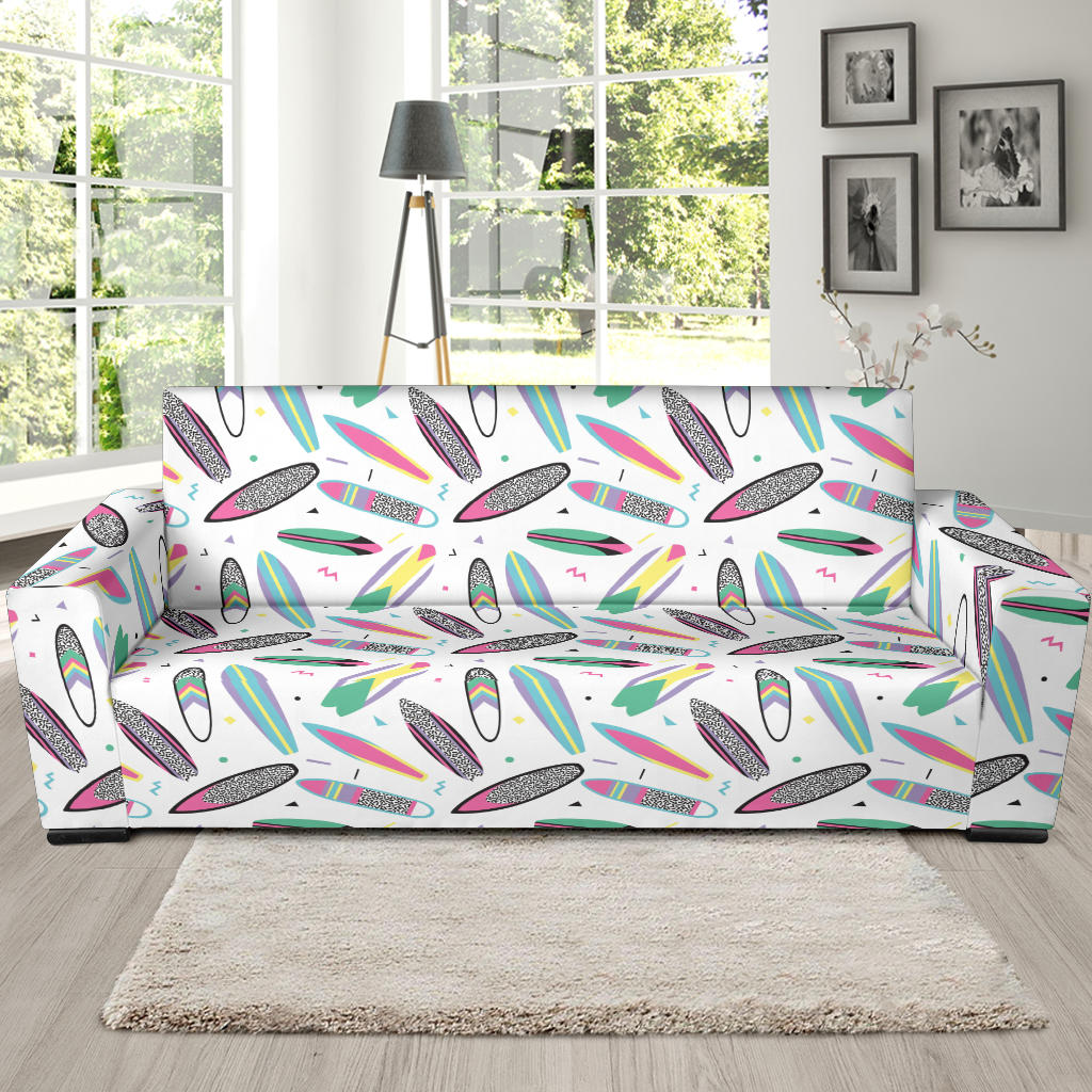 Surfboard Pattern Print Design 04  Sofa Slipcover