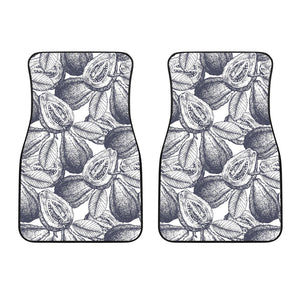 Guava Tropical Hand Drawn Pattern Front Car Mats