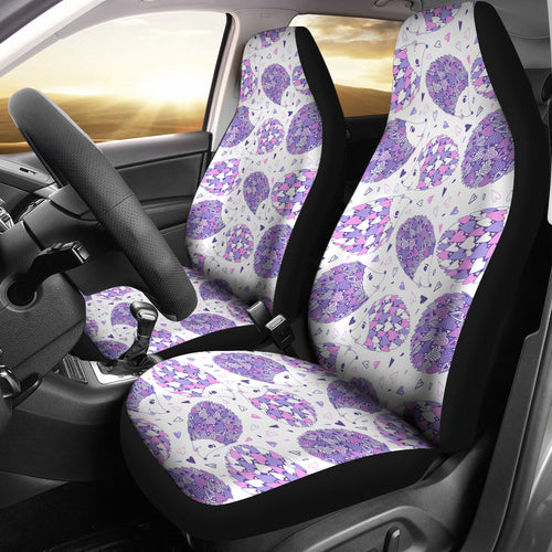 Hedgehog Pattern Print Design 05 Universal Fit Car Seat Covers
