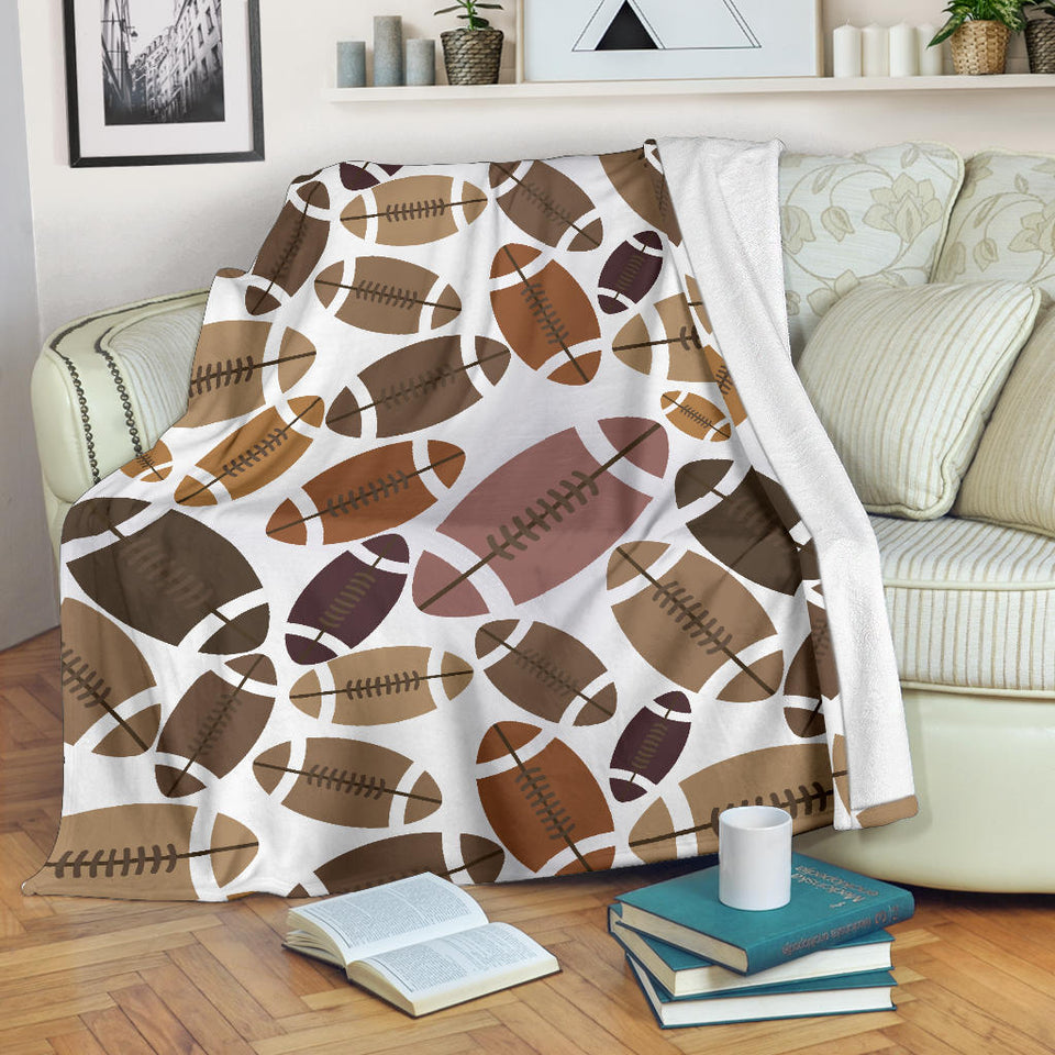 American Football Ball Pattern Premium Blanket