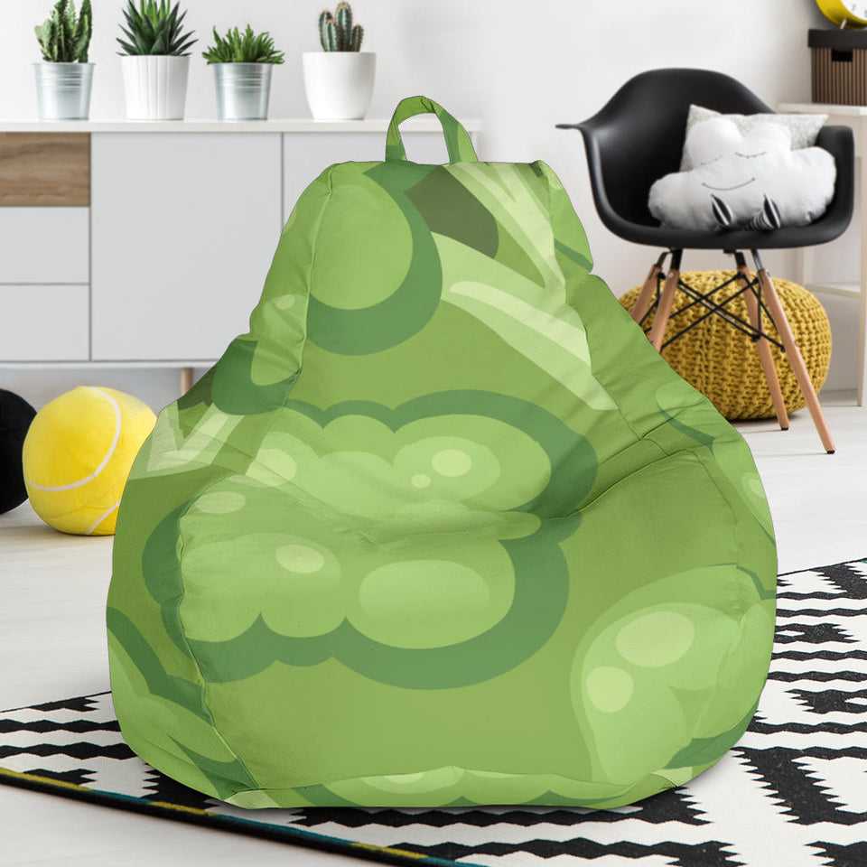 Broccoli Pattern Green Background Bean Bag Cover