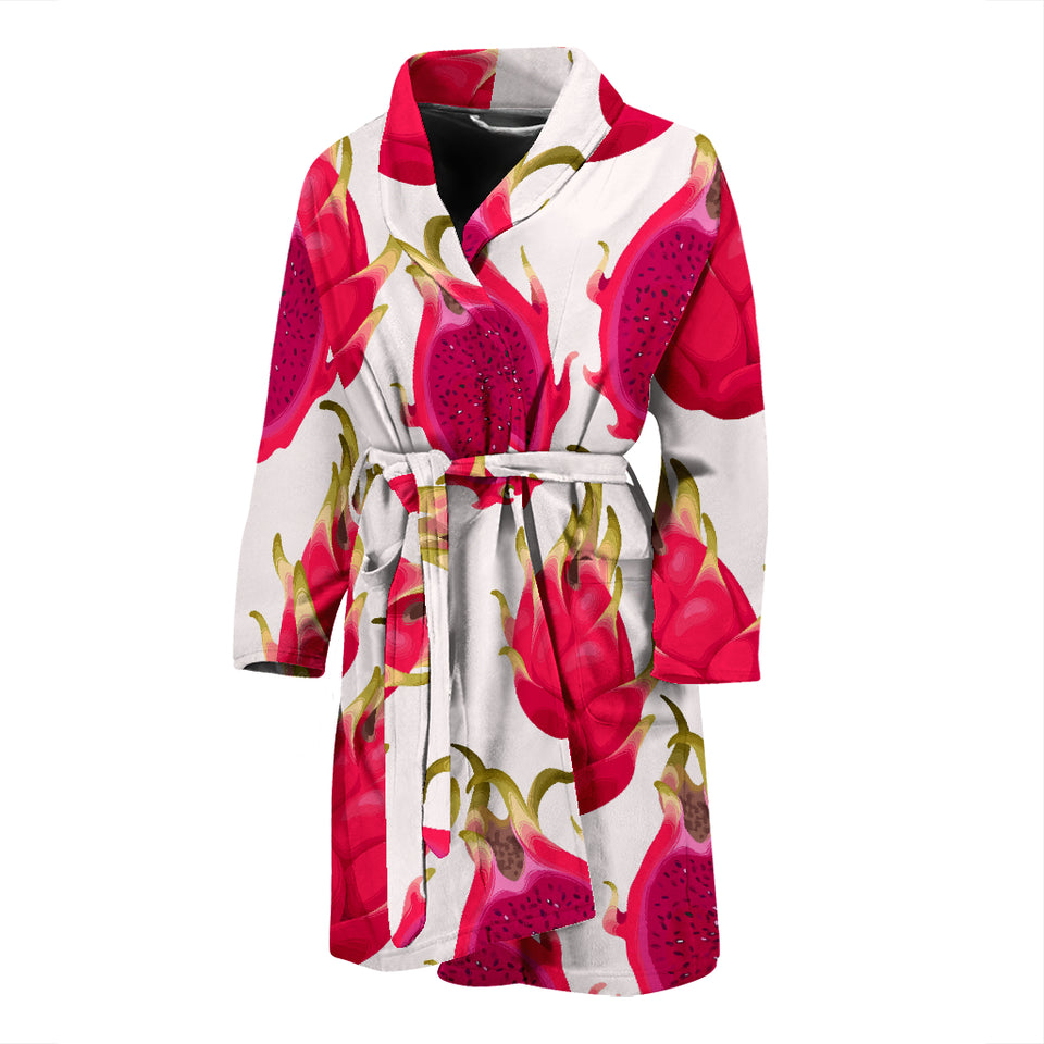 Dragon Fruits Design Pattern Men'S Bathrobe