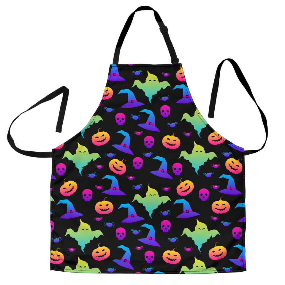 Colorful Halloween Background Adjustable Apron