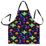 Colorful Halloween Background Adjustable Apron