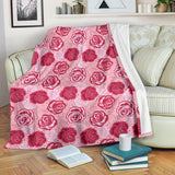Rose Pattern Print Design 02 Premium Blanket