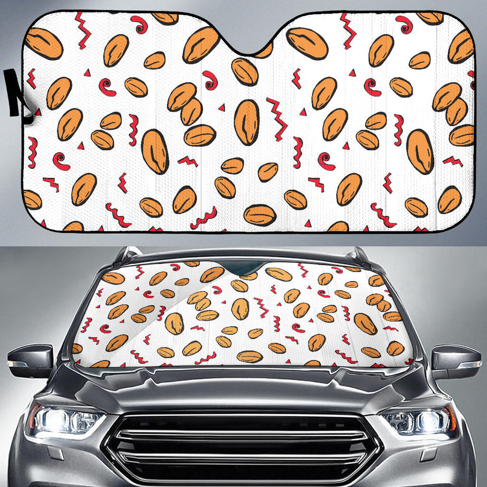 Peanuts Pattern Background Car Sun Shade