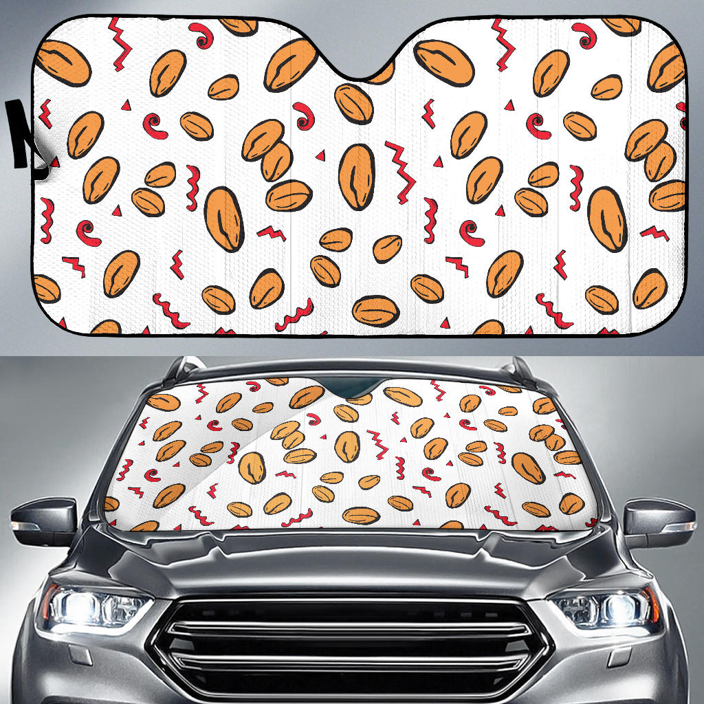 Peanuts Pattern Background Car Sun Shade