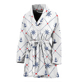 Anchor Rudder Nautical Design Pattern Women'S Bathrobe