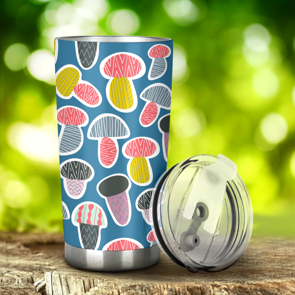 Colorful Mushroom Design Pattern Tumbler