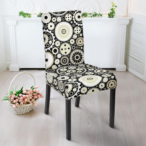 Gear Pattern Print Design 02 Dining Chair Slipcover