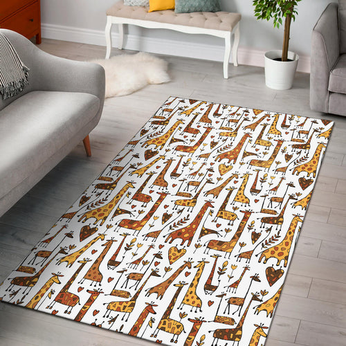 Giraffe Pattern Print Design 04 Area Rug