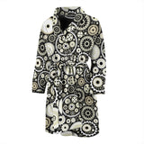 Gear Pattern Print Design 02 Men's Bathrobe