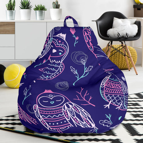 Cute Owls Pattern Boho Style Ornament Bean Bag Cover