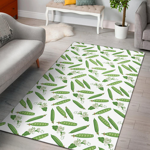 Green Peas Pattern Print Design 04 Area Rug