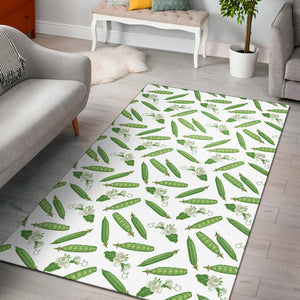 Green Peas Pattern Print Design 04 Area Rug
