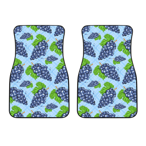 Watercolor Grape Pattern Front Car Mats